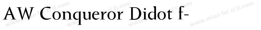 AW Conqueror Didot f字体转换